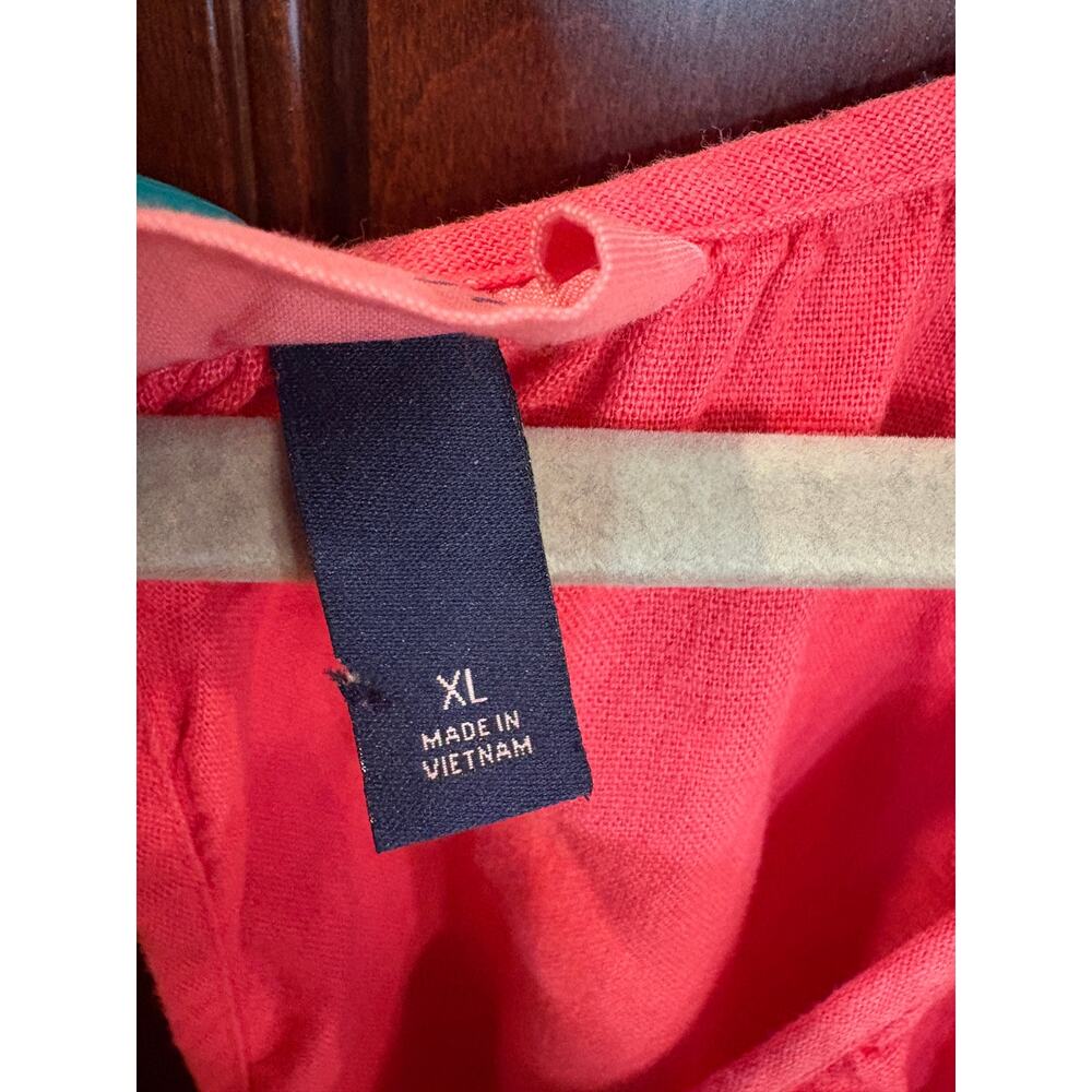 Universal Thread Women's Coral Short Romper Linen Blend Size XL - Picture 4 of 16